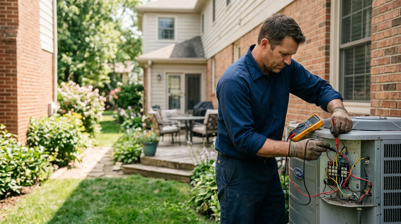 HVAC technician working near Hinckley, IL